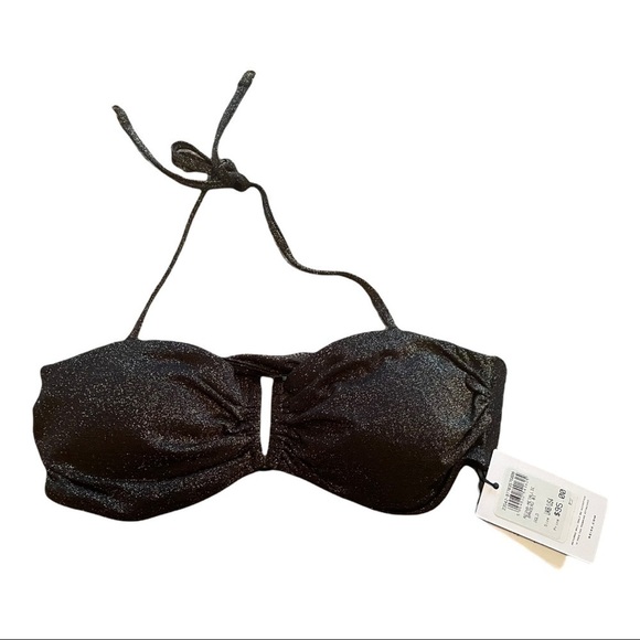 Reiss ADINA Metallic Bandeau Bikini Top - Picture 5 of 9